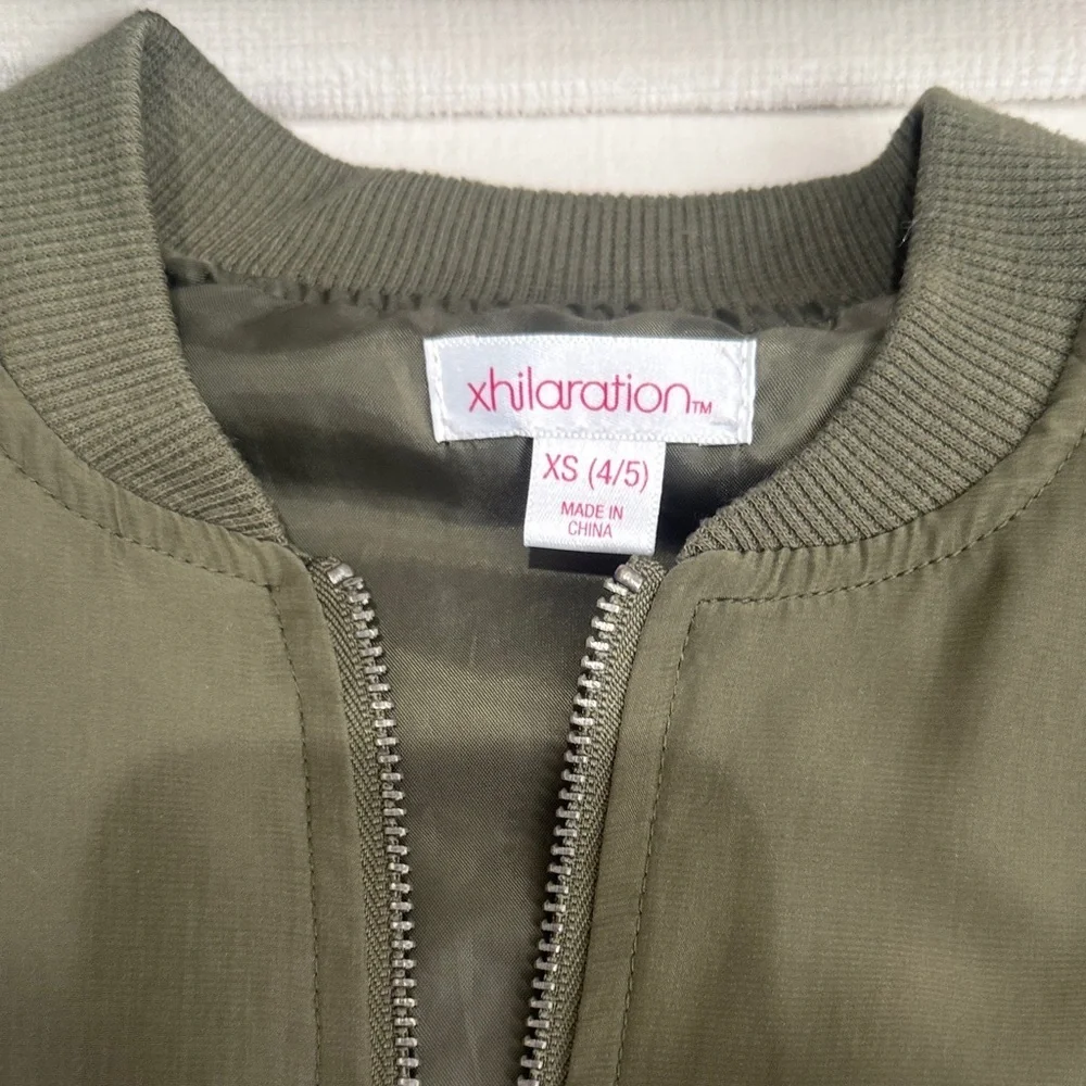 Xhilaration Olive Green kids Bomber Jacket